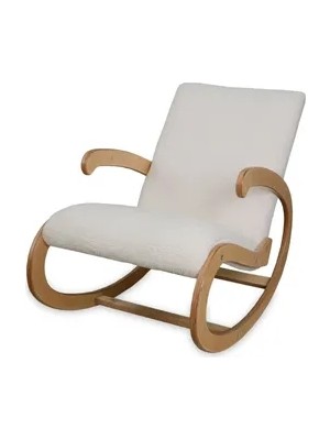 Vivense Salvador Teddy Sallanan Sandalye, Krem, Naturel