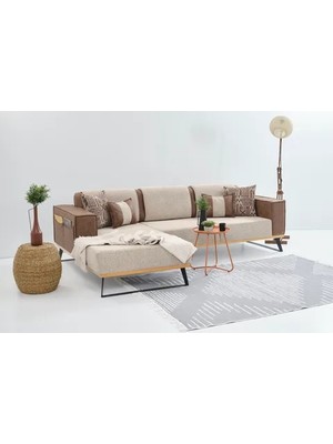 Vivense Loft Köşe Koltuk, Kahve, Sol Köşe