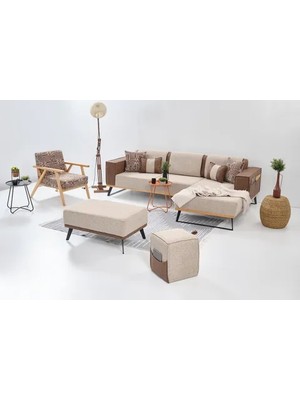 Vivense Loft Köşe Takımı, Kahve