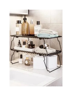 Vivense Bino Dolap Içi Düzenleyici Raf, 2 Adet, Mat Siyah