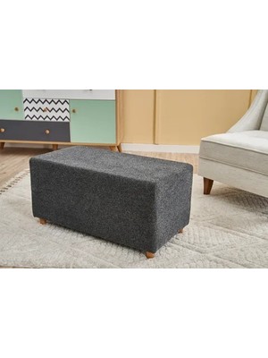 Vivense Genma Puf, Antrasit, Ahşap Ayak