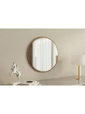Vivense Ozze Yuvarlak Konsol Aynası, Ceviz