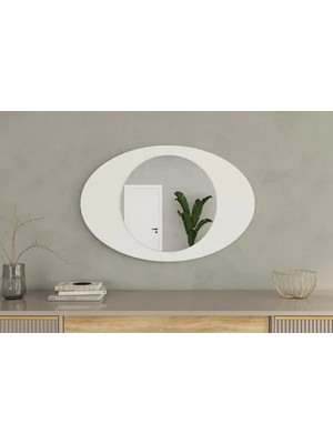 Vivense Obble Dekoratif Dresuar Aynası, Beyaz