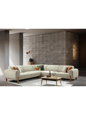 Vivense Bohem Moda U Köşe Koltuk, Krem