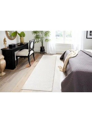 Vivense Ethnıc Dokuma Makıne Halısı, Krem, 80X305, 1453KR