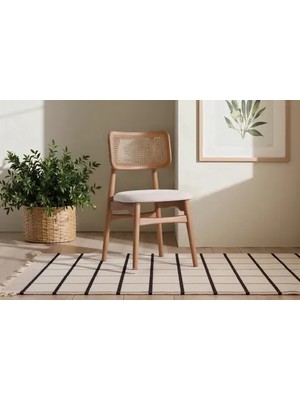 Vivense Vera Sandalye, Ceviz, Krem