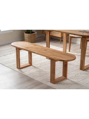 Vivense Sametti Masif Kayın Bench, Bej