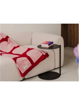 Vivense Napolyon Metal Yan Sehpa, Oval, Siyah