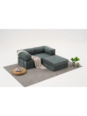 Vivense Comfort Serisi Yataklı Mini Köşe Koltuk, Yeşil