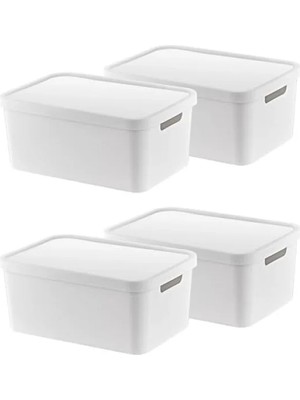 Esranın Dünyası 4'lü Kapaklı Kutu Seti - 4,5 Lt Kapasite