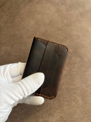 Hatka El Yapımı Hakiki Deri Kartlık - Card Holder