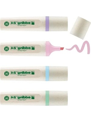 Esranın Dünyası 4'lü Fosforlu Kalem Seti - Pastel Renkler, Kesik Uç