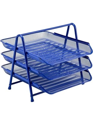 Esranın Dünyası Lacivert Perfore 3'lü Evrak Rafı Seti