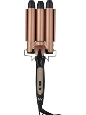 Esranın Dünyası Dijital Ekranlı Su Dalgası (Wag) Siyah Saç Maşası, 25MM