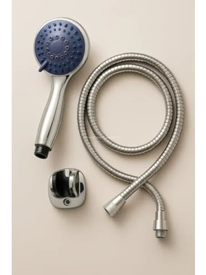 Esranın Dünyası 4 Fonksiyonlu Krom Duş Başlığı Seti, 150 cm Hortum, Mafsallı Başlık, Su Tasarruflu