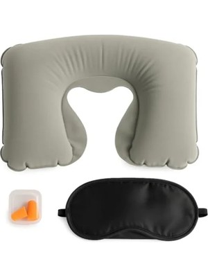 Esranın Dünyası Seyahat Konfor Seti, Şişme Boyun Yastığı, Göz Bandı ve Kulak Tıkacı