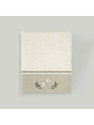 Linens Olivea Bambu 50X85 cm Yüz Havlusu Ekru (450 G/m²)