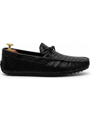 By Barretti Siyah Snake Bağcıklı Rok