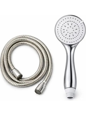 Esranın Dünyası Paslanmaz Çelik Duş Hortumu ve El Duşu Seti, 150 Cm, Yüksek Basınç