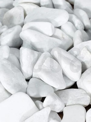 Esranın Dünyası Dekoratif Beyaz Dolomit Çakıl Taşı, 2-4 Cm, 1 Kg, Peyzaj Için