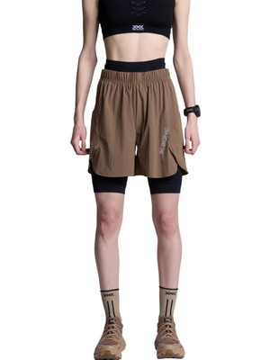 X-bionic Corefusion Run Perform Shorts Kadın Kahverengi Koşu Şortu