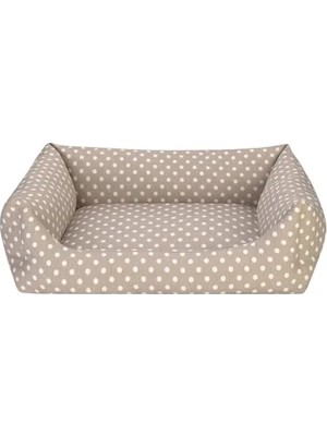 Esranın Dünyası 60X70 cm Boyutunda Bej Puantiyeli Köpek Yatağı