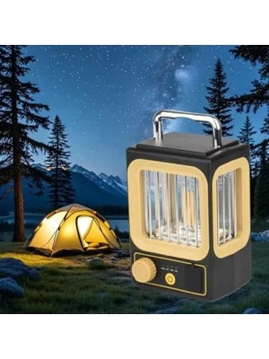 Esranın Dünyası Vintage Dimmer LED Kamp Lambası - Suya Dayanıklı, USB Şarjlı