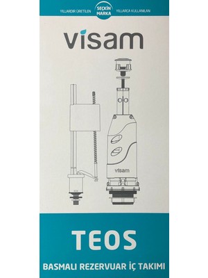 Visam Teos Basmalı Klozet Rezervuar İç Takım CE Uygunluk Sembolü ile Kaliteli Malzeme