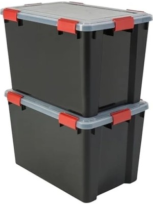 Esranın Dünyası Hava Geçirmez 2'li Saklama Kutusu Seti, 70 L Kapasite, Klipsli