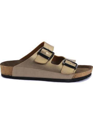 Slazenger LENS Kadın Terlik Altın Nubuk Malzeme ile Konforlu Tasarım ve Hafif Yapı