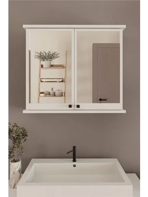 Esranın Dünyası Çok Amaçlı 2 Kapaklı Beyaz Banyo Dolabı