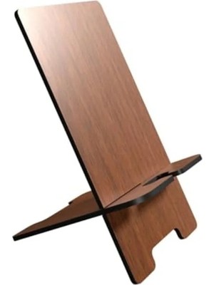 Esranın Dünyası Ahşap Masa Üstü Telefon ve Tablet Tutucu, Tek Ebat