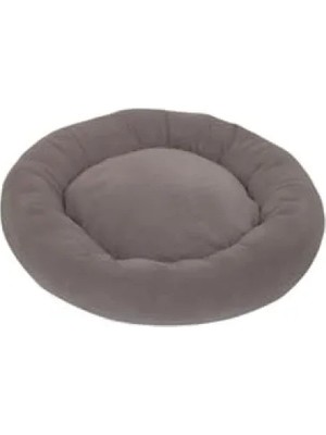 Esranın Dünyası Polar Gri-Krem Simit Yatağı - 50 cm Çap