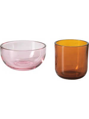 IKEA Talltıta Kahverengi-Pembe Tealight Mumluk