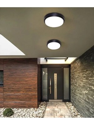 Esranın Dünyası 15W LED Duvar Lambası, Siyah, Su Geçirmez, Dış Mekan Kullanımı