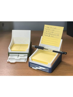 Antilop Post-It Tutucu Masa Organizer Kalemlik 3D Baskı Notluk Stand Minimal Tasarım