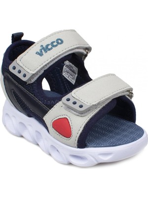 Vicco 332.P21Y188 Işıklı Erkek Çocuk Sandalet 30 Numara Microfiber Lacivert Phylon Malzemeden Üretildi