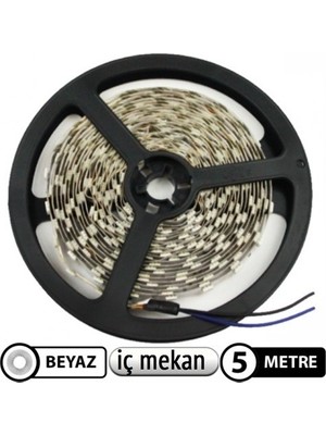 Cata 5 Metre Beyaz Işık İç Mekan Şerit LED 12 Volt Enerji Tasarruflu Aydınlatma