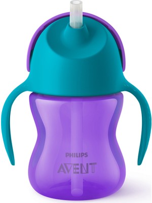 Philips Avent Pipetli Bardak 200 ml 9+ Ay Kız, Renkli Ergonomik Tasarım BPA İçermez  SCF796/02