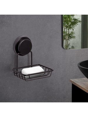 Okyanus Home Siyah Kuru Sabunluk Sihirli Yapışkan Malzeme ile Suya Dayanıklı ve Şık Tasarım