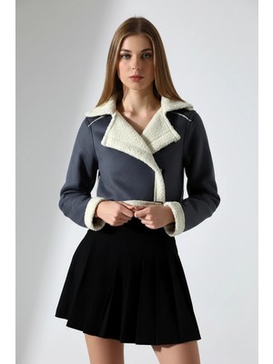 Droptan Kadın Içi Peluş Suni Süet Ceket