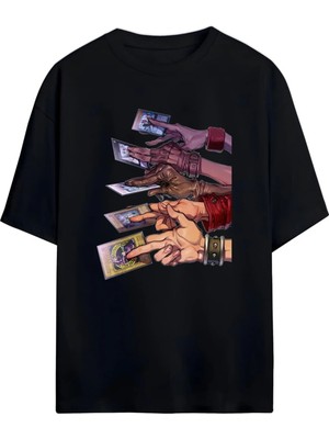 Von Labas Yu-Gi-Oh! Tutkunlarına Özel Unisex Oversize Pamuklu Tişört
