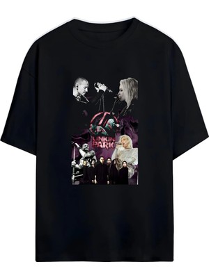 Von Labas Lınkın Park Unısex Oversıze Unısex %100 Pamuklu Tshırt