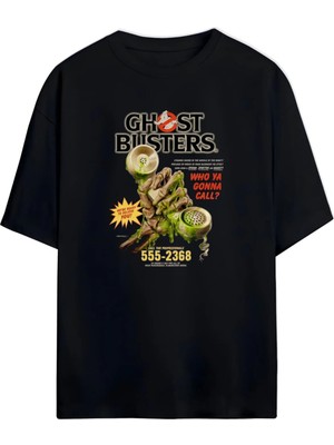 Von Labas Ghostbusters Hayalet Avcıları Tasarımlı Unisex %100 Pamuklu Oversize Tişört