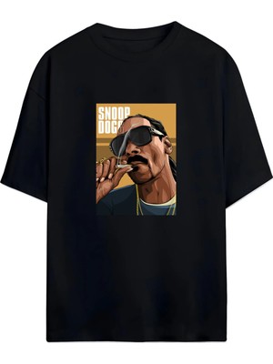 Von Labas Snoop Dogg Unısex Oversıze Pamuklu Tshırt