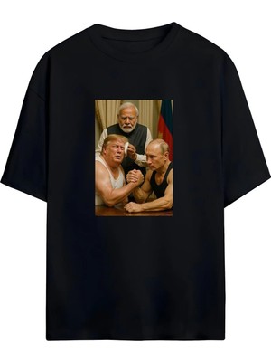 Von Labas Funny Polıtıc Putın Kım Jong Un Unısex Tshırt