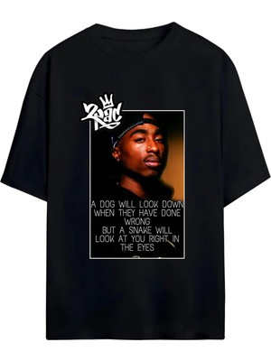 Von Labas Tupac Shakur - Thug Lıfe  Yüksek Baskı Kaliteli Unısex Yeni Sezon Oversıze Pamuklu  T-Shırt