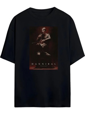 Von Labas Hannıbal Baskılı Unısex Oversıze  T-Shırt