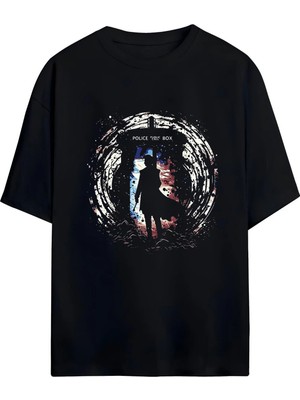 Von Labas Doctor Who Tasarımlı Unısex Oversıze Pamuklu Tshırt