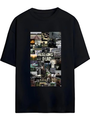 Von Labas The Walkıng Dead Tasarımlı Yüksek Baskı Kaliteli Unısex Yeni Sezon Oversıze Pamuklu  T-Shırt